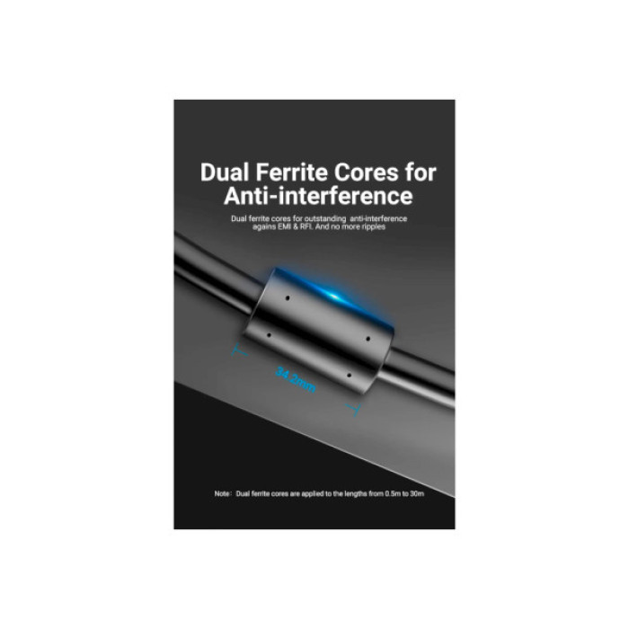 Кабель мультимедійний VGA M to VGA M 2.0m ferrite Vention (DAEBH)