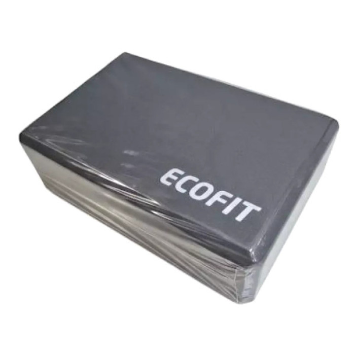 Блок для йоги Ecofit MD1219 8 х 15 х 23 см чорний (К00026945)