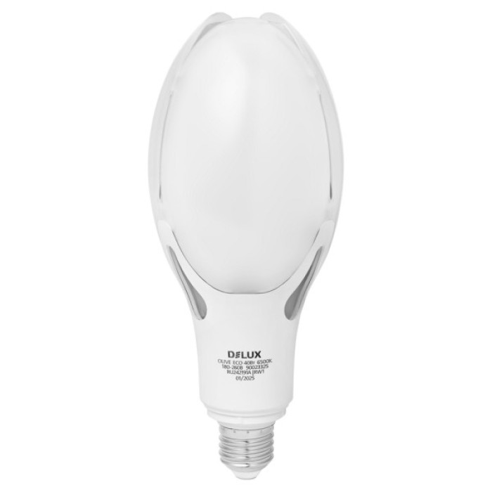 Лампочка Delux OLIVE ECO 40Вт E27 6500K 230В (90023325)