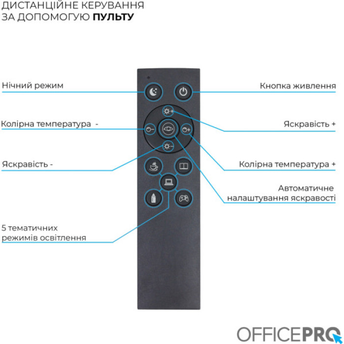 Настільна лампа OfficePro LED лампа на монітор SL210B (SL210B)