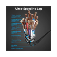 Кабель мультимедійний HDMI M to HDMI M 2.0m 4K60Hz cotton braided black Vention (ALLBH)