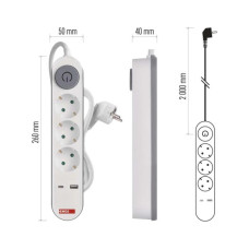 Мережевий подовжувач EMOS P1322PD