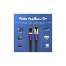 Патч-корд 0.5м, FTP cat 7 RJ-45 black Vention (ICABD)