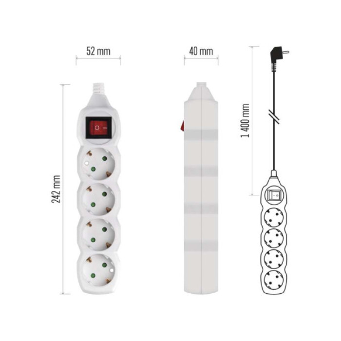Мережевий подовжувач EMOS P1421