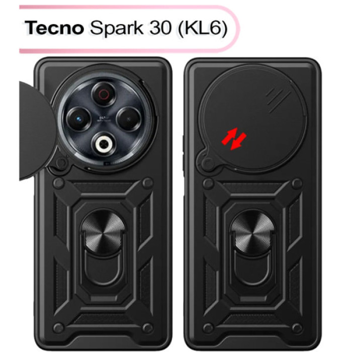 Чохол до мобільного телефона BeCover Military Tecno Spark 30 (KL6) Black (713541)