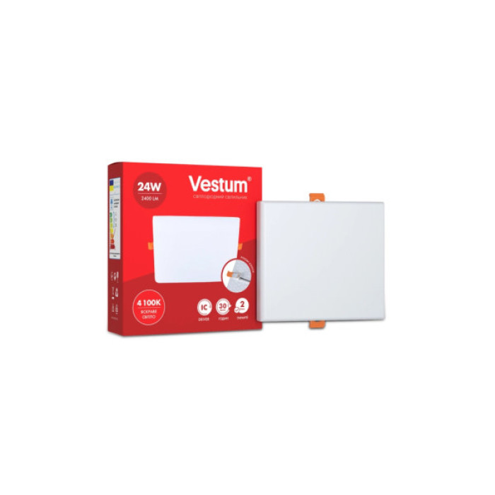 Світильник Vestum LED "без рамки" квадрат 24W 4100K (1-VS-5607)