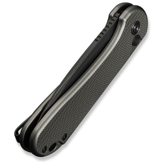 Ніж Civivi Button Lock Elementum II, Grey Aluminum, Darkwash (C18062PD-1)