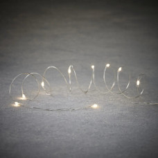 Гірлянда Luca Lighting струна, 3 м, класична біла, 30 LED 3AA, дисплей+таймер (8718861694093)