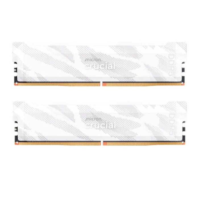 Модуль пам'яті для комп'ютера DDR5 32GB (2x16GB) 6400 MHz Pro Overclocking White Micron (CP2K16G64C32U5W)