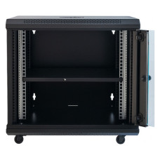 Шафа настінна GEAR 12U 19" 600x450x650 мм, + полка 19", black (GWMSN-12U-600-450)