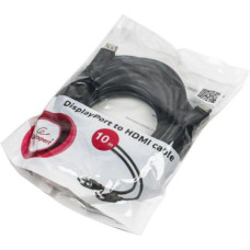 Кабель мультимедійний DisplayPort M to HDMI M 10.0m Cablexpert (CC-DP-HDMI-10M)