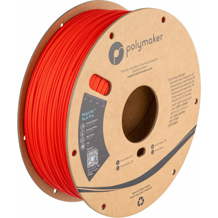 Пластик для 3D-принтера Polymaker PLA POLYLITE PRO 1,75mm 1kg RED (PA07004)