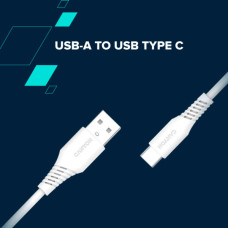 Дата кабель USB 2.0 AM to USB-C 1.2m 18W White Canyon (CNS-AC18SC12W)