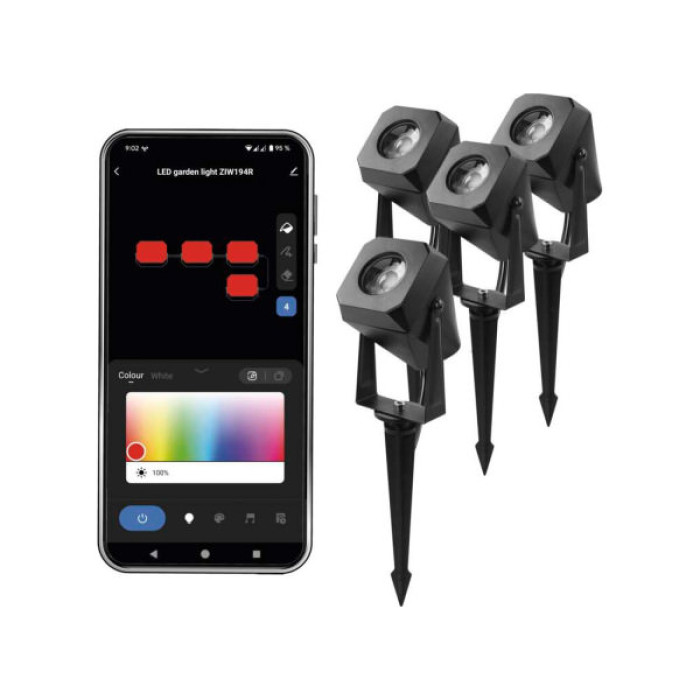 Прожектор EMOS ZIW194R 4шт 7 Вт RGBIC WIFI (ZIW194R)