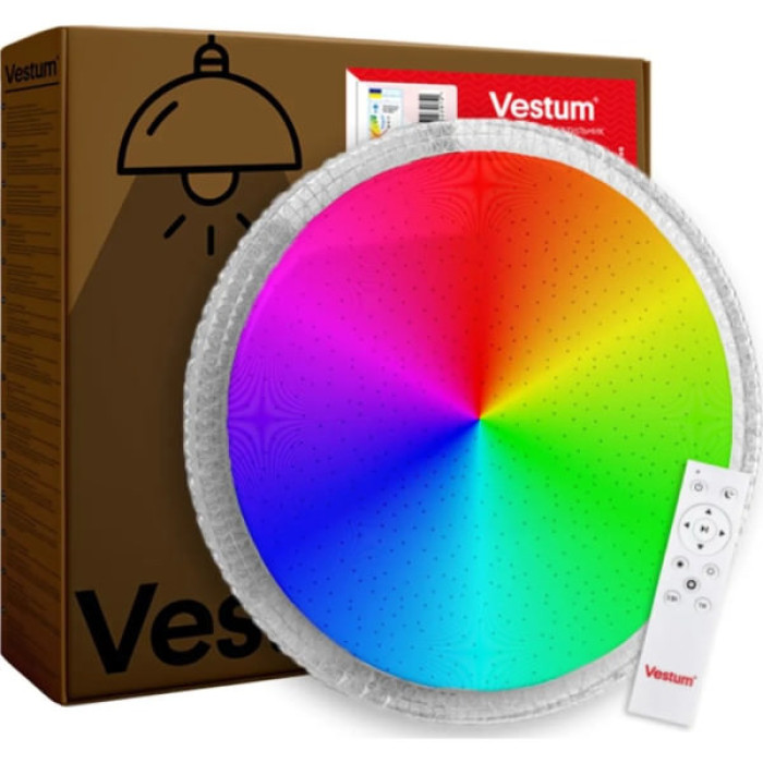Світильник Vestum CRYSTAL зоряне небо 76W 3000К-6500К RGB з ДК (VS-91070)