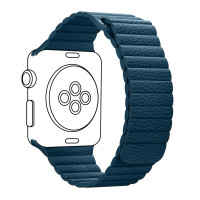 Ремінець до смарт-годинника Armorstandart Leather Loop для Apple Watch 42 (Series 11-10)/41/40/38 Blue (ARM51669)