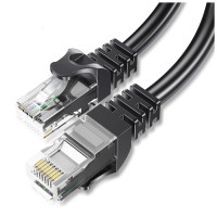 Патч-корд 10м UTP cat 6 RJ45 TopSpeed Ethernet Round Cable Black Essager (EXCWXY-JSF01)