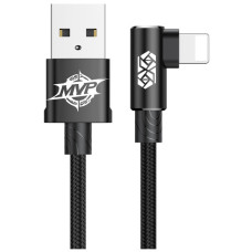 Дата кабель USB 2.0 AM to Lightning 2.0m 1.5A 90° corner black Baseus (CALMVP-A01)