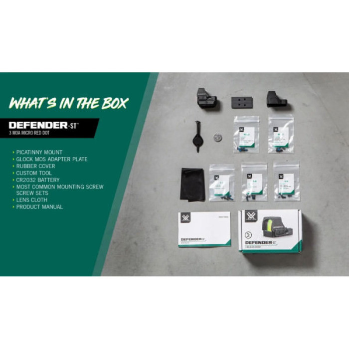 Коліматорний приціл Vortex Defender-ST 3 MOA Red Dot (DFST-MRD3) (930745)