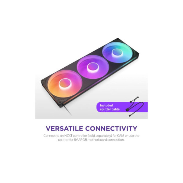 Кулер до корпусу NZXT F420 RGB Core Fan (Single Frame) - Black (RF-U42HF-B1)