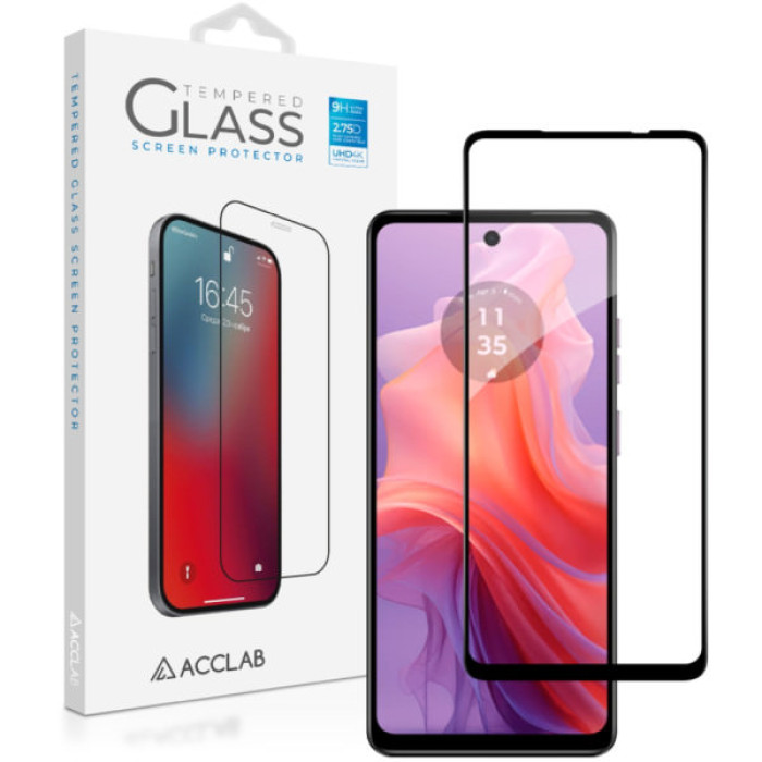 Скло захисне ACCLAB Full Glue MOTO E14 Black (1283126597688)