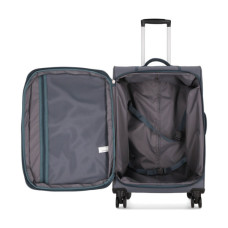 Валіза Bagland Валенсія середня 63 л сіра (835918493)