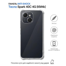 Чохол до мобільного телефона BeCover Anti-Shock Tecno Spark 40C 4G (KM4k) Clear (714706)