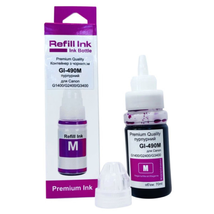 Чорнило Premium Quality Canon GI-490M 70мл Magenta (70264921)