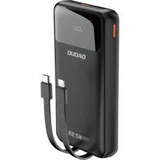 Батарея універсальна Dudao K15Pro 20000mAh PD/22.5W, QC, with built-in cables, Black (6977196682430)