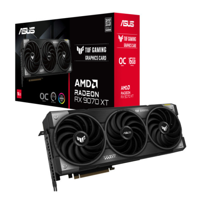 Відеокарта ASUS Radeon RX 9070 XT 16Gb TUF OC GAMING (TUF-RX9070XT-O16G-GAMING)
