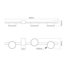 Світильник Videx під лампу 3xGX53 (VL-SPF32-3B)