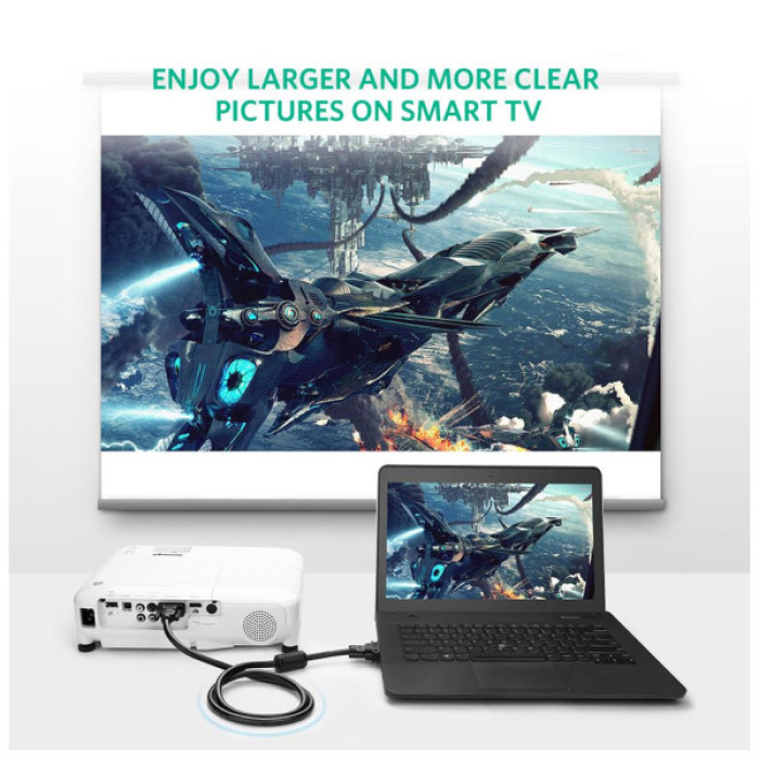 Кабель мультимедійний VGA M to VGA M 1.0m VG101 black Ugreen (11673)