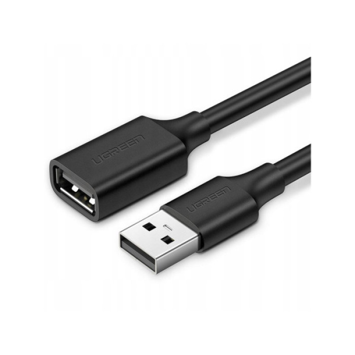 Дата кабель USB 2.0 AM/AF 1.0m US103 black Ugreen (10314)