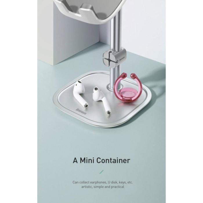 Підставка до планшета та телефона Literary youth desktop bracket Silver Baseus (SUWY-0S)