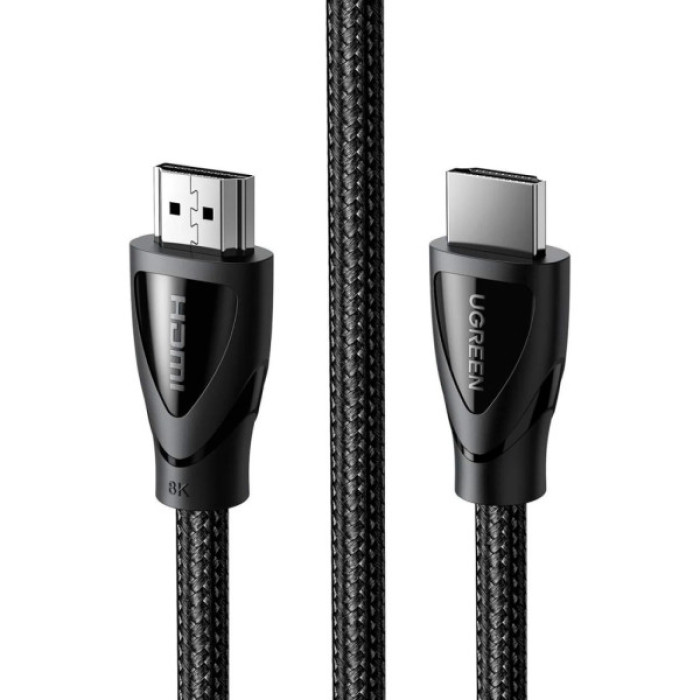 Кабель мультимедійний HDMI M to HDMI M 2.0m braided HD140 black Ugreen (80403)