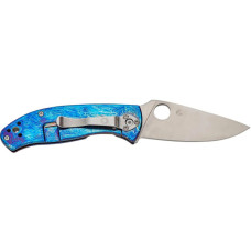 Ніж Spyderco Tenacious D2 Titanium Blue (C122TIBLD2P)
