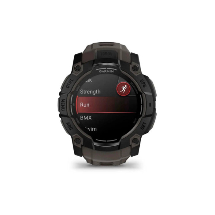 Смарт-годинник Garmin Instinct 3, 50mm, AMOLED, Black Bezel with Charcoal Band, GPS смарт-годинник (010-03020-00)