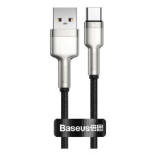 Дата кабель USB 3.1 AM to USB-C 0.25m 6.0A 66W Cafule Series Metal Black Baseus (CAKF000001)