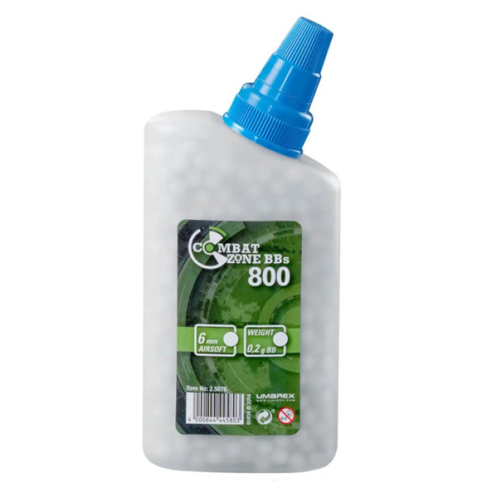 Страйкбольні кульки BLS Combat Zone BB 6 мм 0,20 г 800 шт White (2.5676)