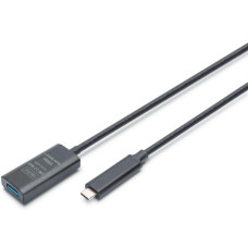 Дата кабель USB 3.2 AF to USB-C 5.0m Gen2 Active 10G Digitus (DA-73113)
