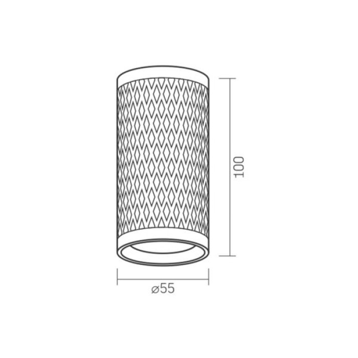 Світильник точковий Videx під лампу GU10 SPF02A накладний чорна призма (VL-SPF02A-BP)
