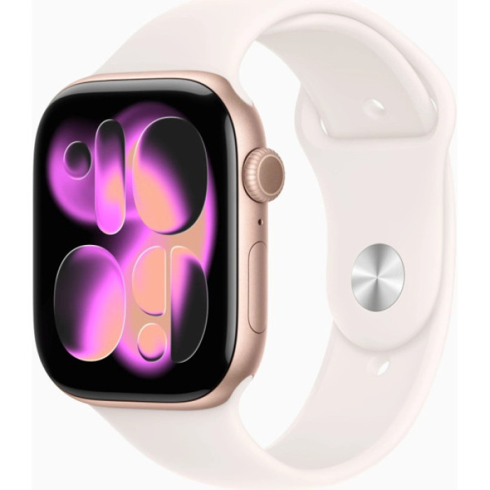 Смарт-годинник Apple Watch Series 11 GPS 46mm Rose Gold Aluminium Case with Light Blush Sport Band - S/M (MEV64RK/A)