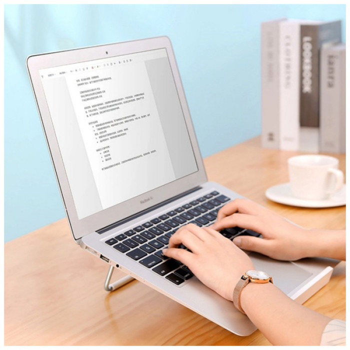 Підставка до ноутбука Ugreen LP230 Foldable Desktop Laptop Stand Silver (80348)