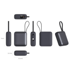 Батарея універсальна Vinga 10000 mAh 35W Display Cable (VPBB1035C)