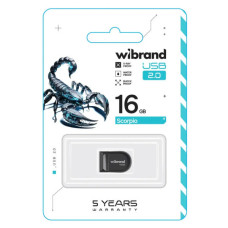 USB флеш накопичувач Wibrand 16GB Scorpio Black USB 2.0 (WI2.0/SC16M3B)