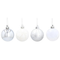 Ялинкова іграшка Chomik кульки компл. 12 шт, 5см, мікс срібні (5900779849693_2)