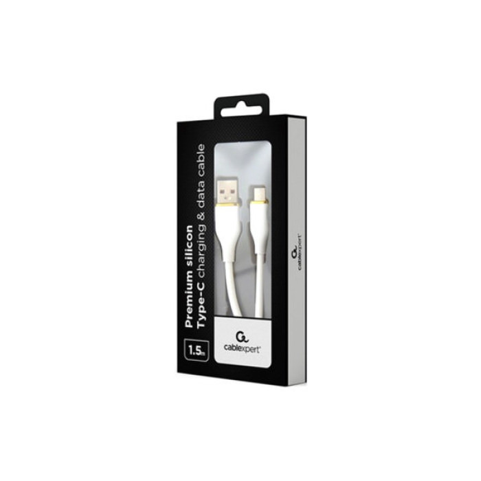 Дата кабель USB 2.0 AM to USB-C 1.5m 2.1A Cablexpert (CC-USB2S-AMCM-1.5M-W)