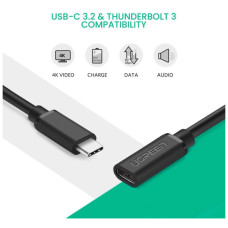 Дата кабель USB-C to USB-C 1.0m USB 3.1Gen2 100W US353 Black Ugreen (10387)