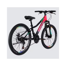 Велосипед Space 24" AURORA DD FR рама-12" ST 2026 рожево-чорний (OPS-SP-24-076)