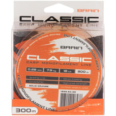 Волосінь Brain Classic Carp Line (solid orange) 300m 0.28mm 18lb 7.9kg (1858.80.98)